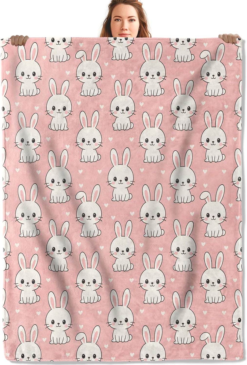 Baby Nursery In Hospital - Cobertor Decorativo com Estampa de Coelho