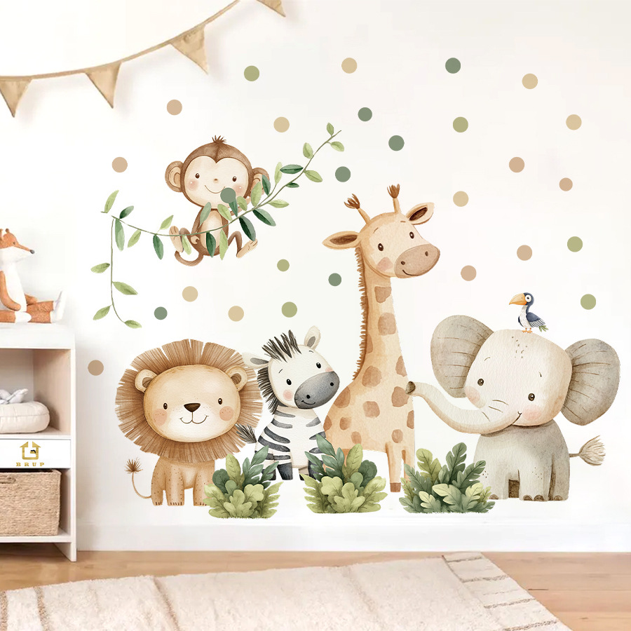 Baby Nursery Decor Boy - Boho floresta animais adesivos de parede