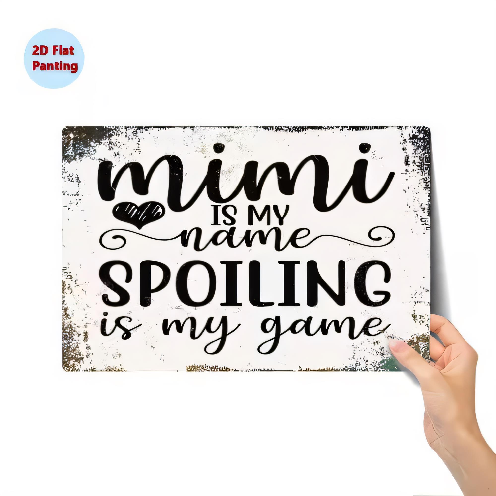 Baby Nursery Quotes - Placa de Metal Vintage MIMI IS