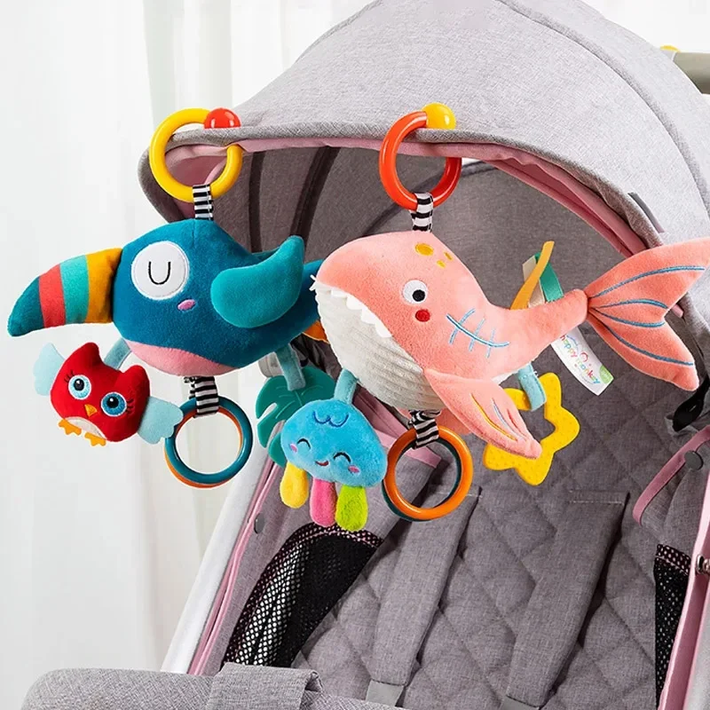 Crib Mobile Musical - Brinquedo educacional para bebês, alça de