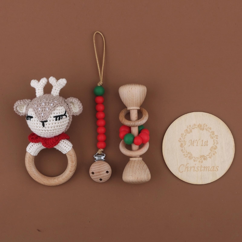 Crib Mobile Musical - 1 conjunto de crochê coelho chocalho
