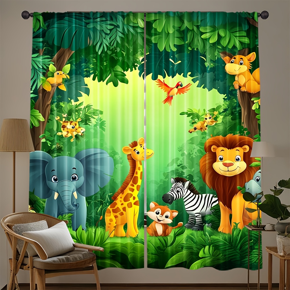 Baby Nursery In Hospital - 2 Cortinas de Animais em Estilo