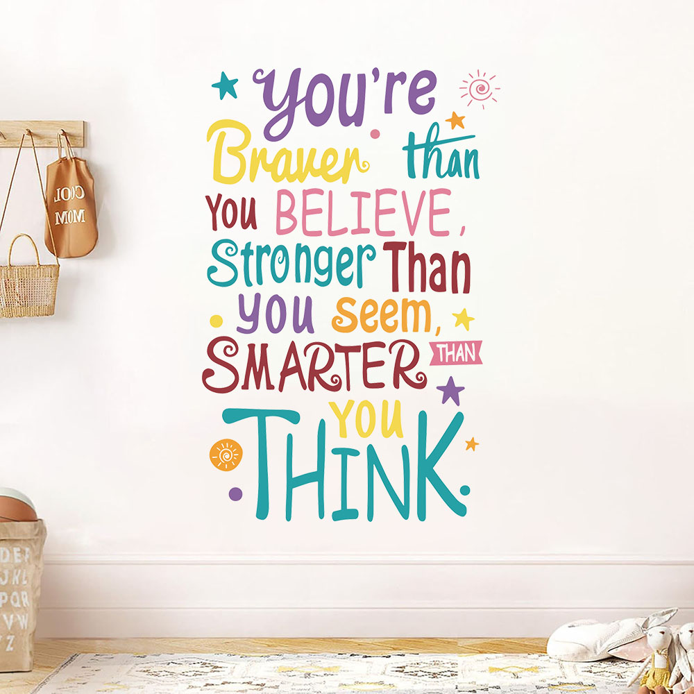 Baby Nursery Quotes - Você é corajoso inteligente mais forte