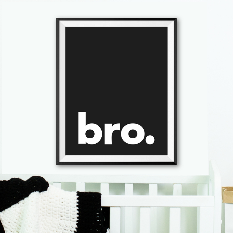 Baby Nursery Decor Boy - Irmão, meu. Impressão minimalista tipografia poster
