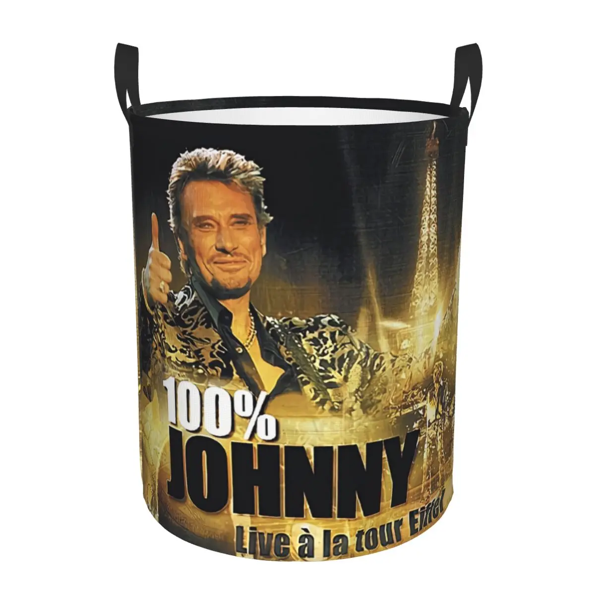 Laundry Hamper Nursery - Johnny hallyday cesta de lavanderia dobrável
