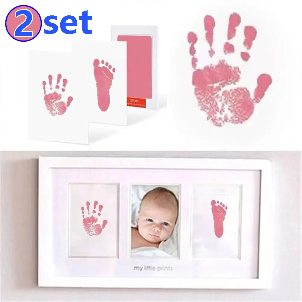Footprint Ink Kit - 2 conjunto bebê recém-nascido diy mão