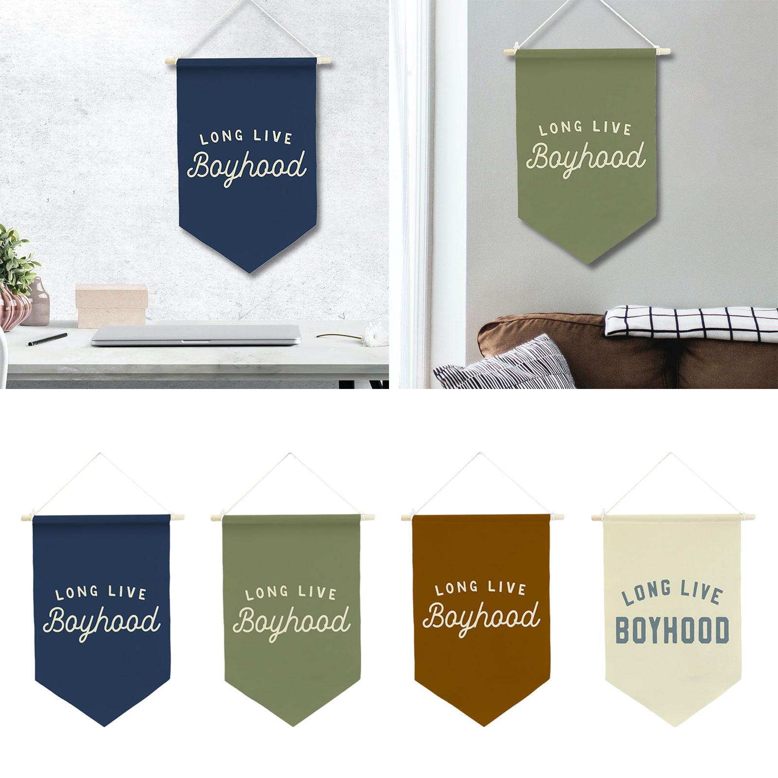 Baby Nursery Decor Boy - Bandeira Decorativa de Parede 'Long Live