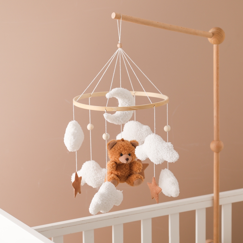 Crib Mobile Musical - Móbile de Berço de Madeira para