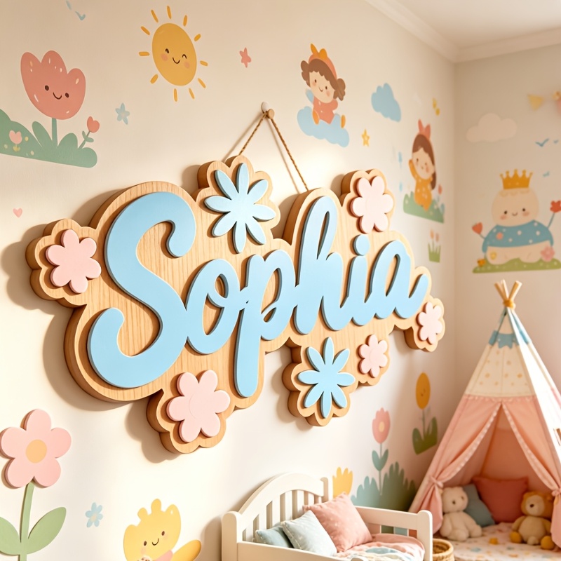 Baby Nursery Decor Boy - Placa de Porta Personalizada com Tema