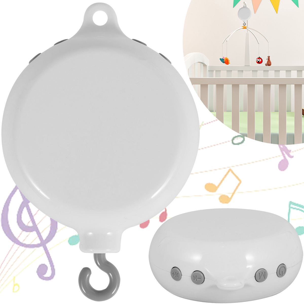 Crib Mobile Musical - Caixa de música móvel para berço