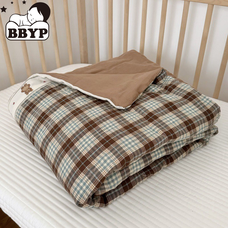 Baby Nursery Bedding - Colcha de linho de grade respirável
