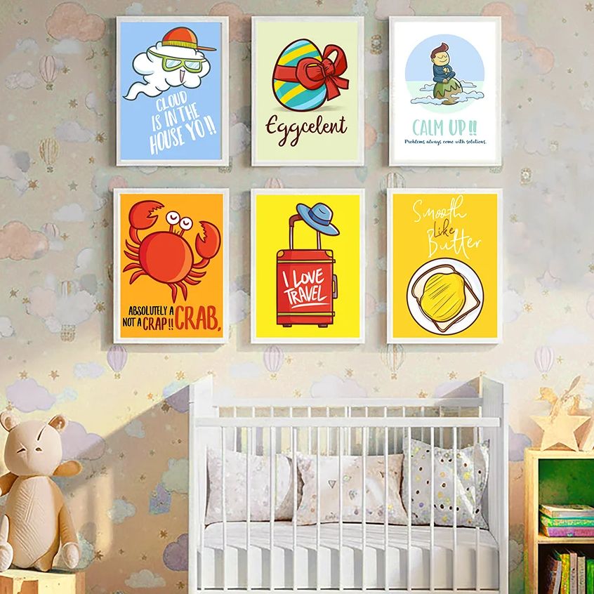 Baby Nursery Quotes - Arte de Parede em Canvas com