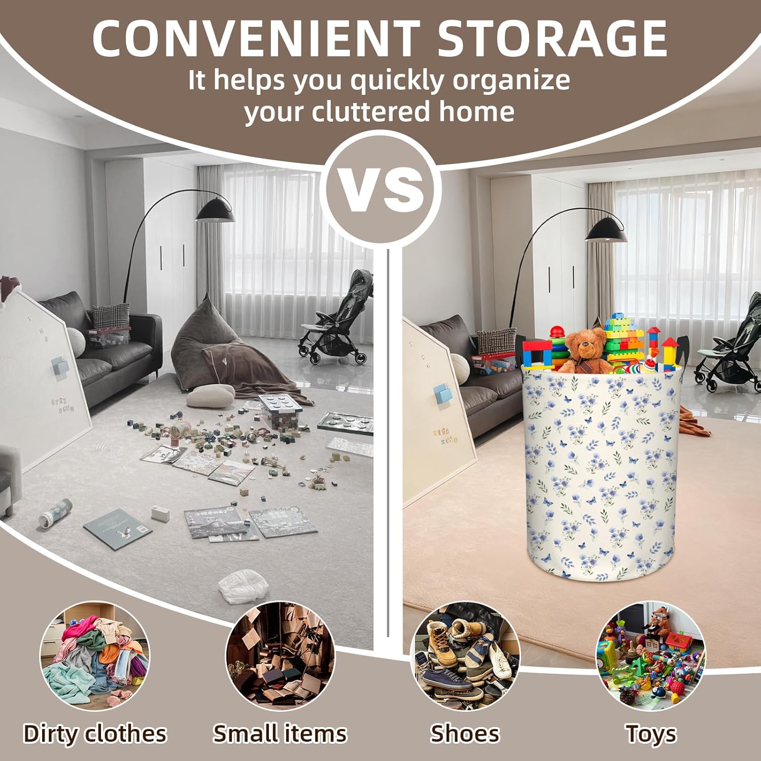 Cesto de Roupa Suja Impermeáve - Laundry Hamper Nursery avaliação e preço
