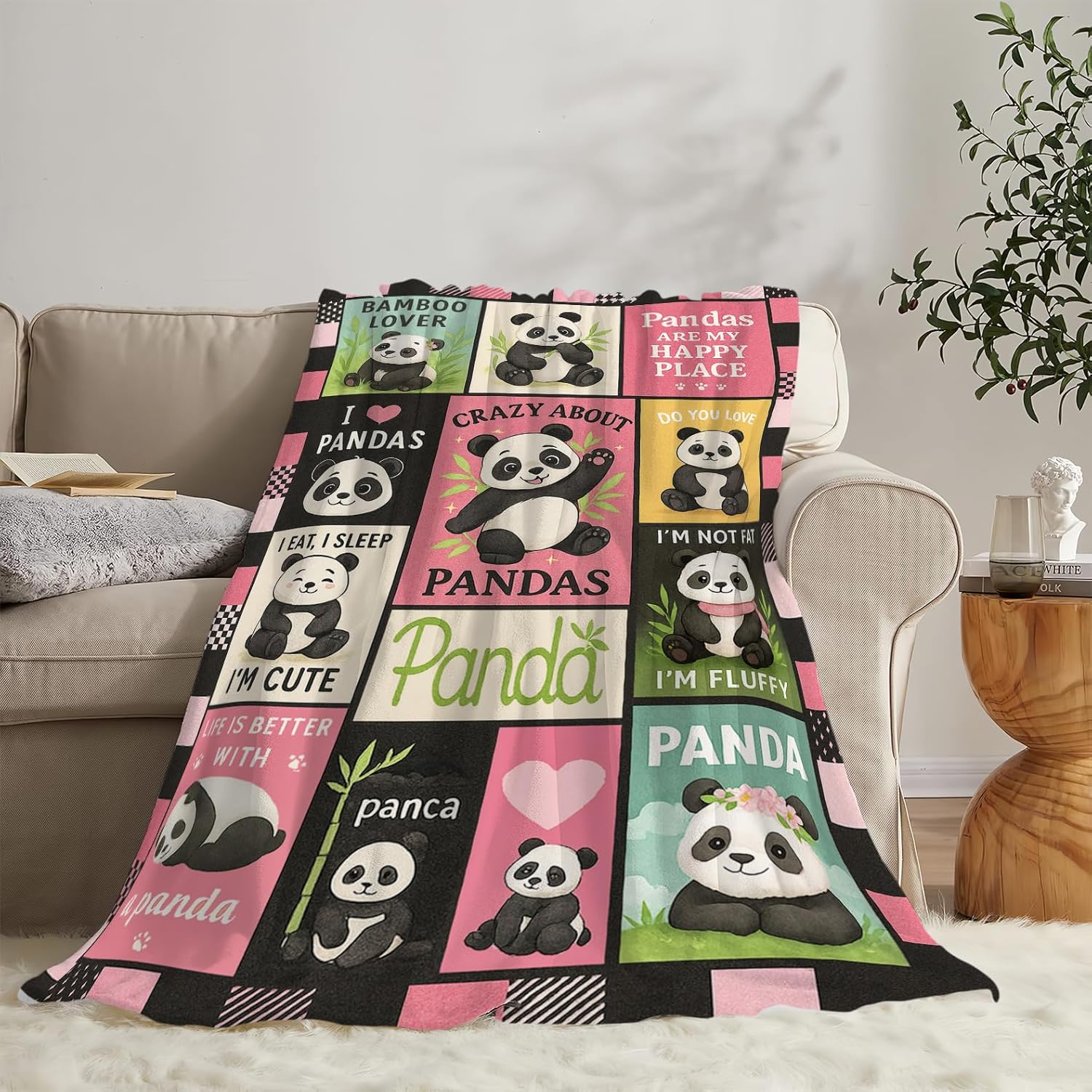 Panda cobertor bonito panda la - Baby Nursery Bedding avaliação e preço