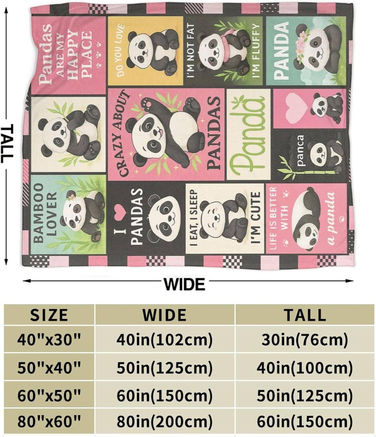 Panda cobertor bonito panda la - Baby Nursery Bedding avaliação e preço