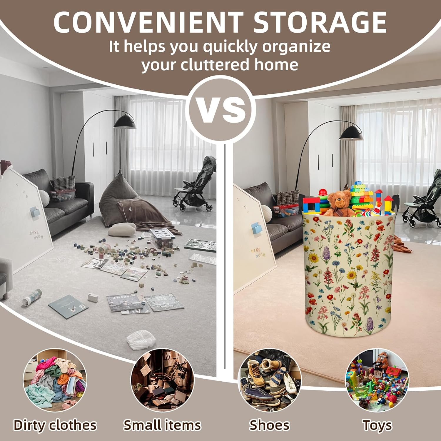 Cesto de Roupa Suja Impermeáve - Laundry Hamper Nursery avaliação e preço