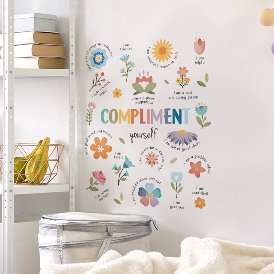 Inglês colorido citações inspi - Baby Nursery Quotes avaliação e preço