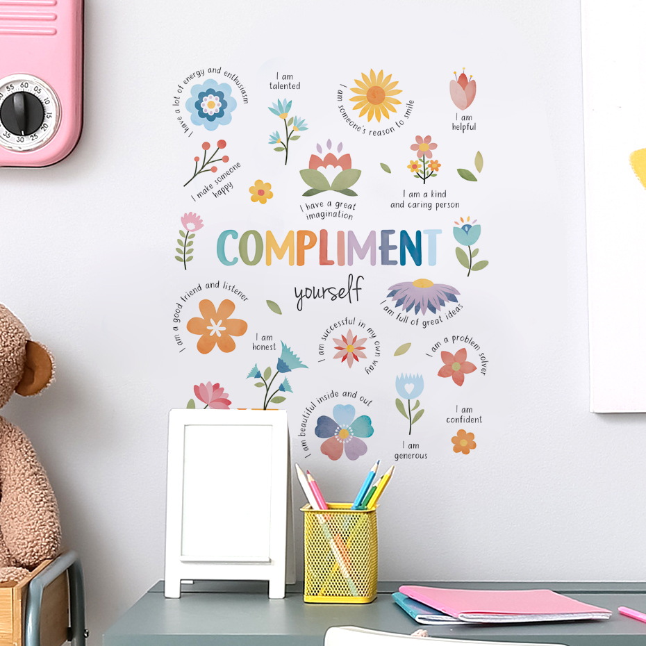 Inglês colorido citações inspi - Baby Nursery Quotes avaliação e preço