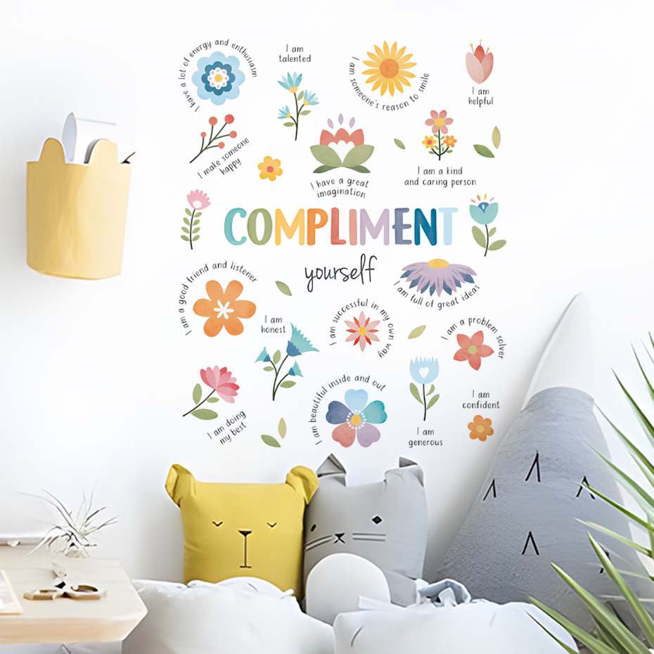 Inglês colorido citações inspi - Baby Nursery Quotes avaliação e preço