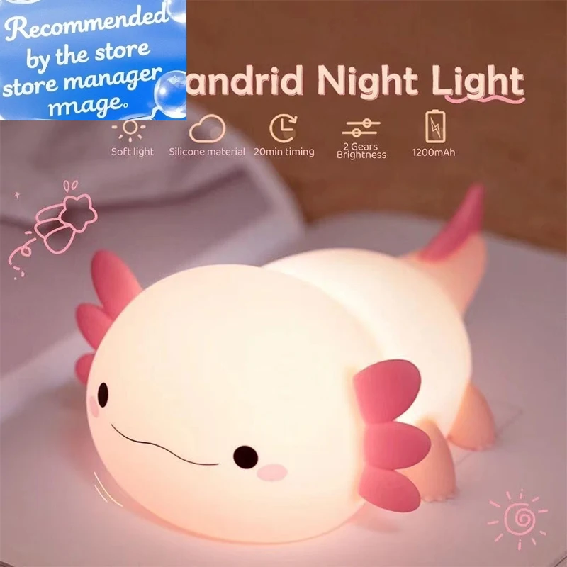 Bonito axolotl luz noturna sil - Baby Nursery Table Lamp avaliação e preço