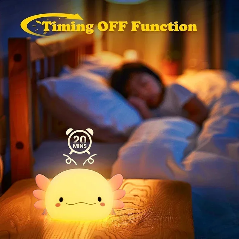 Bonito axolotl luz noturna sil - Baby Nursery Table Lamp avaliação e preço
