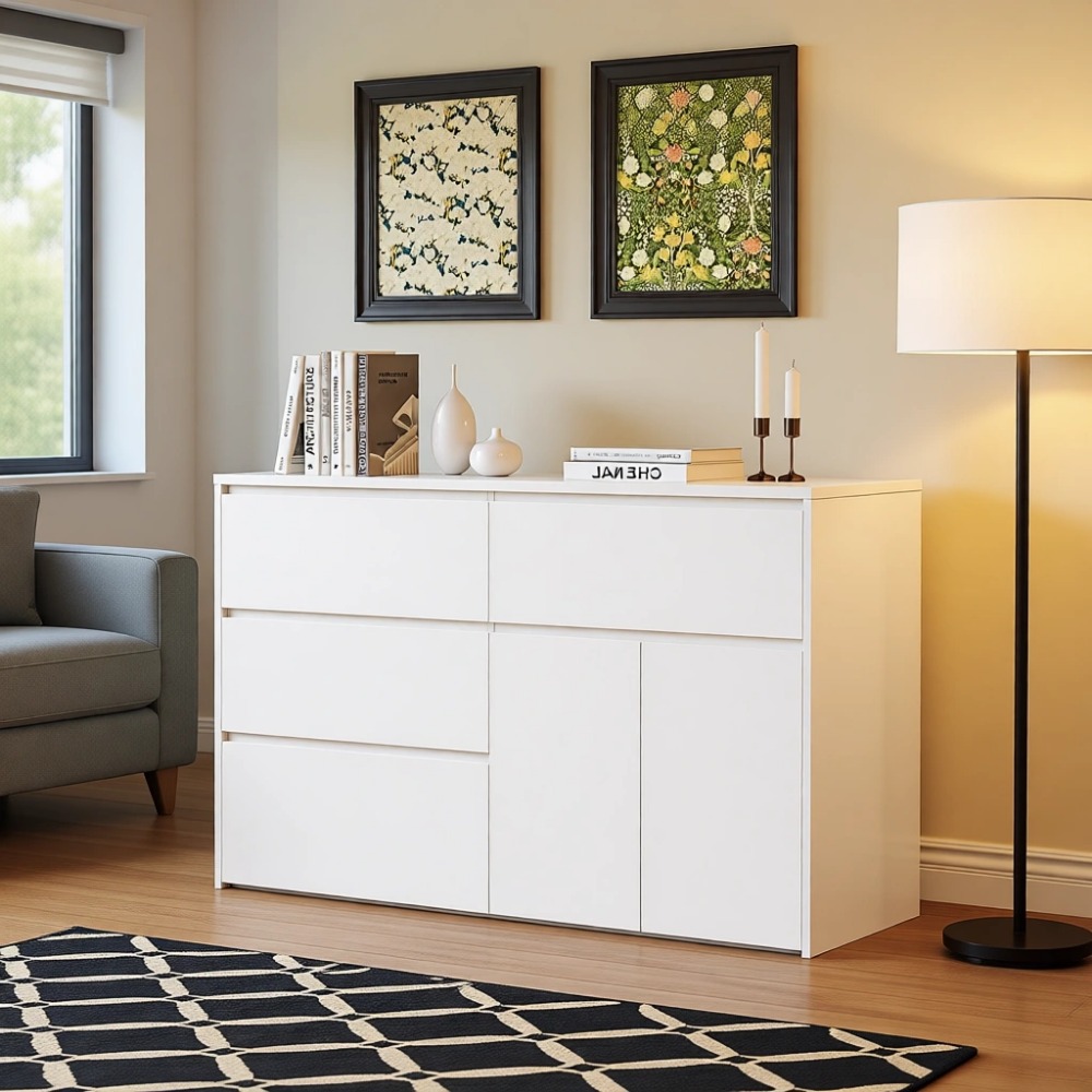 Cômoda Branca com 4 Gavetas e  - Drawer Dresser White avaliação e preço
