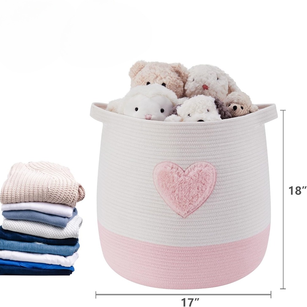 Cesto de lavanderia rosa para  - Laundry Hamper Nursery avaliação e preço
