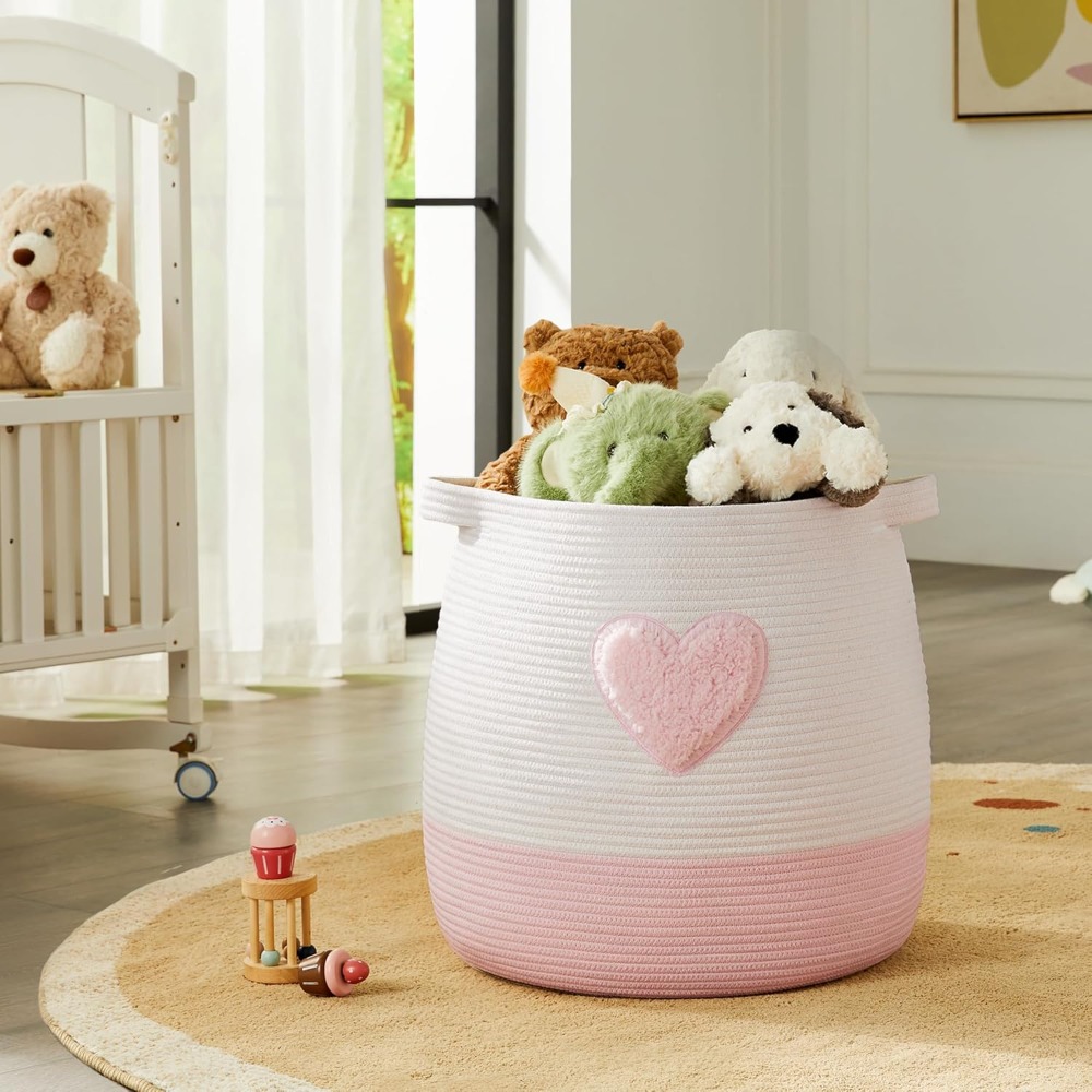 Cesto de lavanderia rosa para  - Laundry Hamper Nursery avaliação e preço