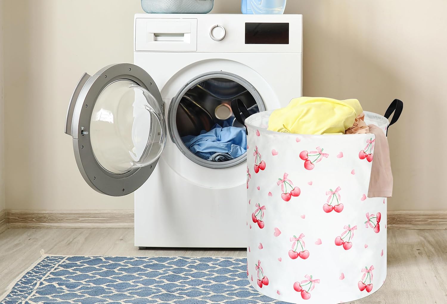 Cesto de Roupa Redondo com Est - Laundry Hamper Nursery avaliação e preço