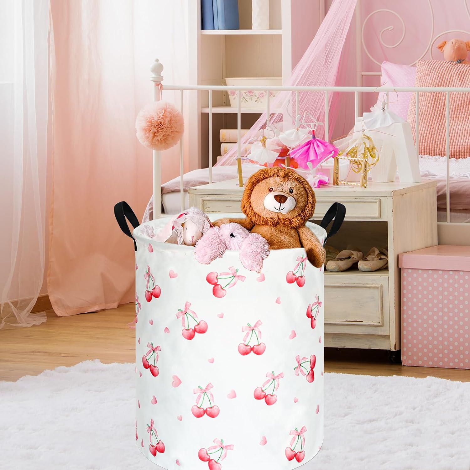 Cesto de Roupa Redondo com Est - Laundry Hamper Nursery avaliação e preço