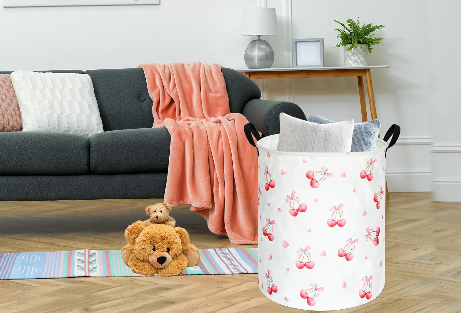 Cesto de Roupa Redondo com Est - Laundry Hamper Nursery avaliação e preço