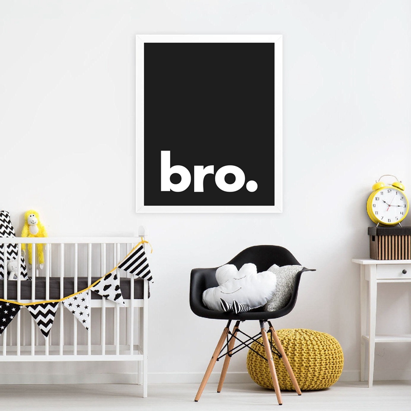 Irmão, meu. Impressão minimali - Baby Nursery Decor Boy avaliação e preço