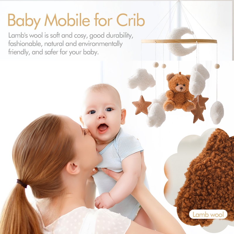 Móbile de Berço de Madeira par - Crib Mobile Musical avaliação e preço