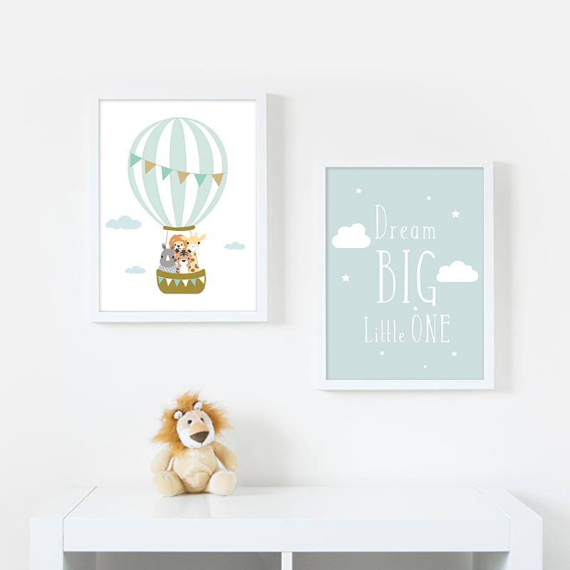 Pôster de Balão e Lua para Qua - Baby Nursery Quotes avaliação e preço