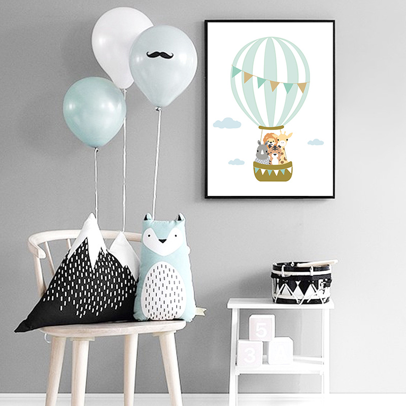 Pôster de Balão e Lua para Qua - Baby Nursery Quotes avaliação e preço