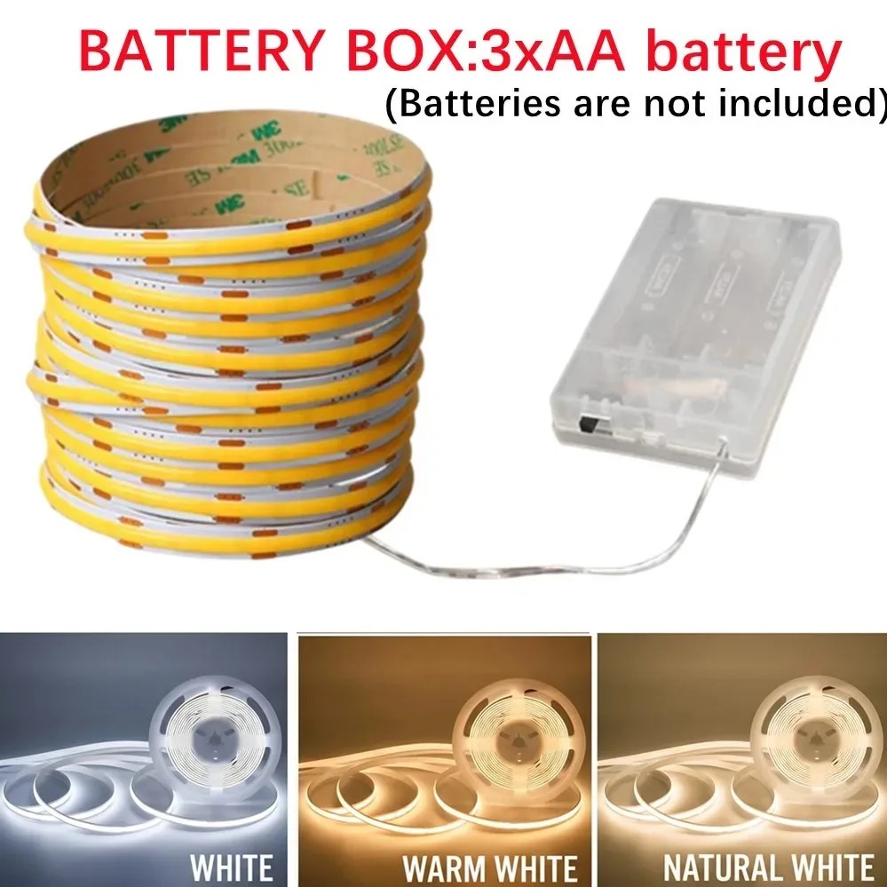 Fita LED COB 3AA 5V 8MM 320LED - Drawer Dresser White avaliação e preço