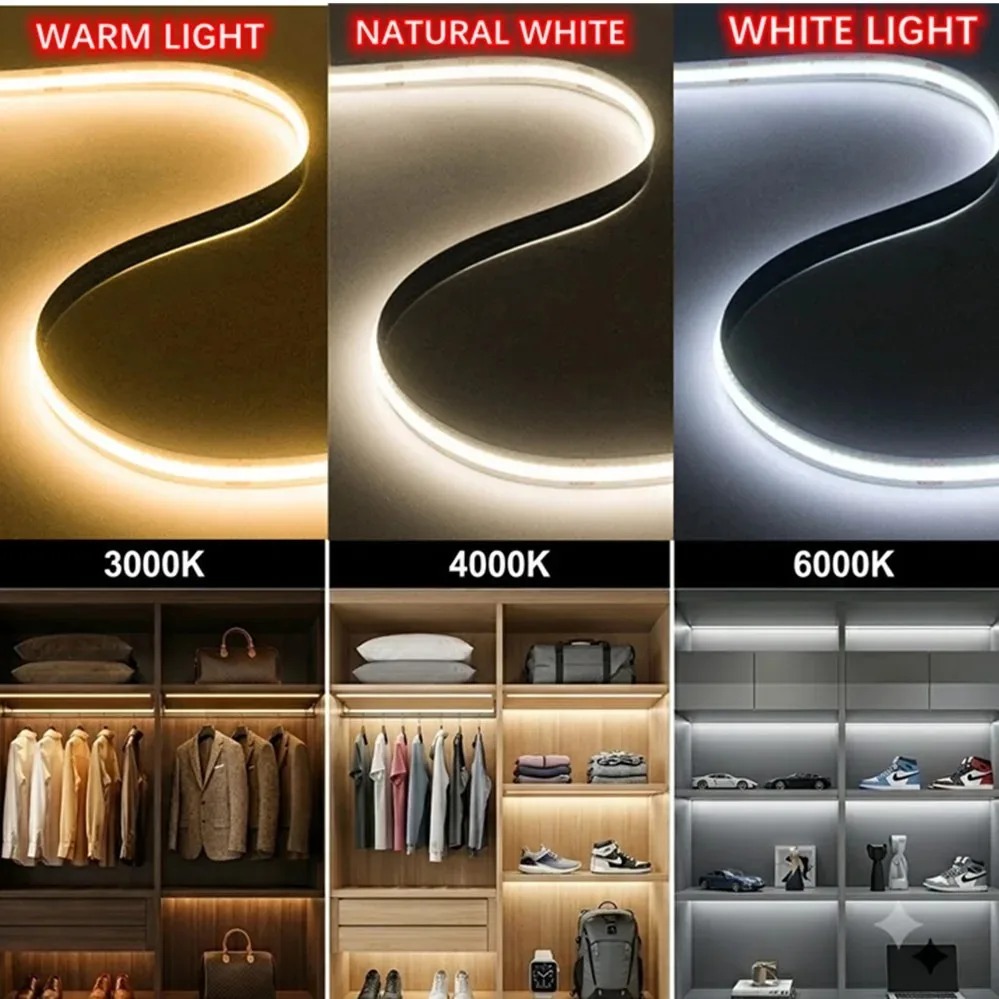 Fita LED COB 3AA 5V 8MM 320LED - Drawer Dresser White avaliação e preço