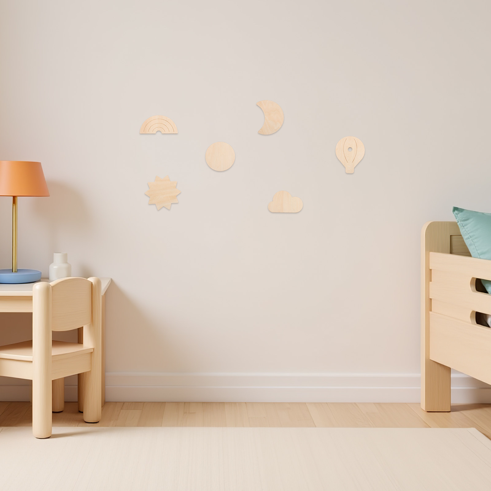 6 Peças Adesivos de Parede de  - Baby Nursery Hot Air Balloon Theme avaliação e preço