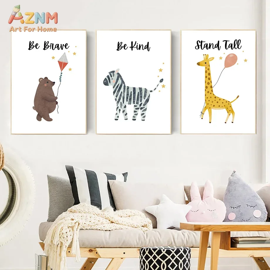 AZNM Be Brave Kind Stand Tall  - Baby Nursery Decor Boy avaliação e preço